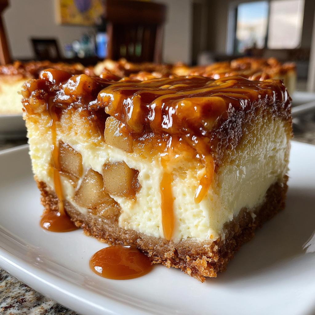 Caramel Apple Cheesecake Bars