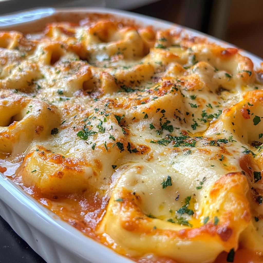 Cheesy Baked Tortellini Casserole