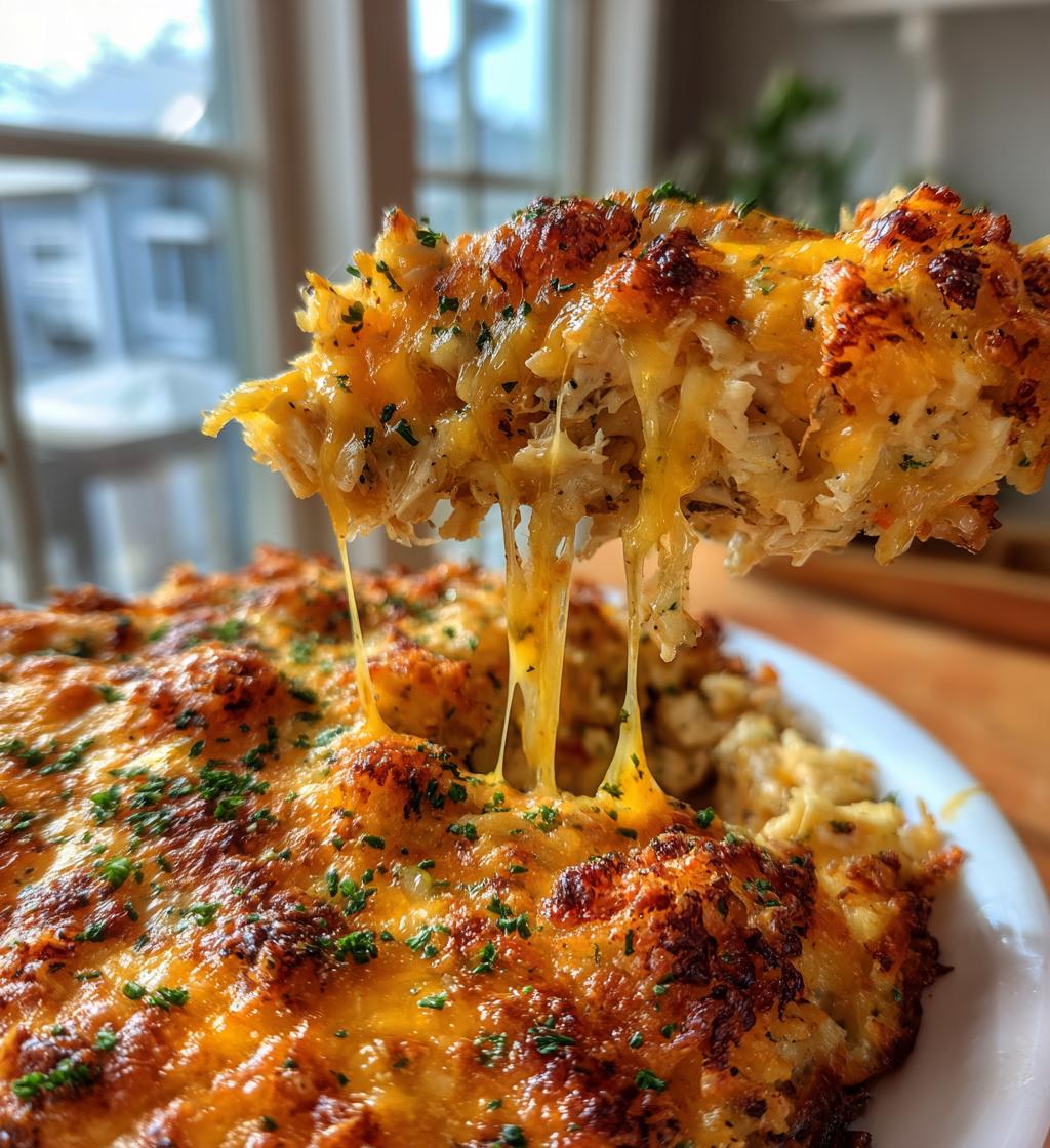 Cheesy Chicken Hashbrown Bake