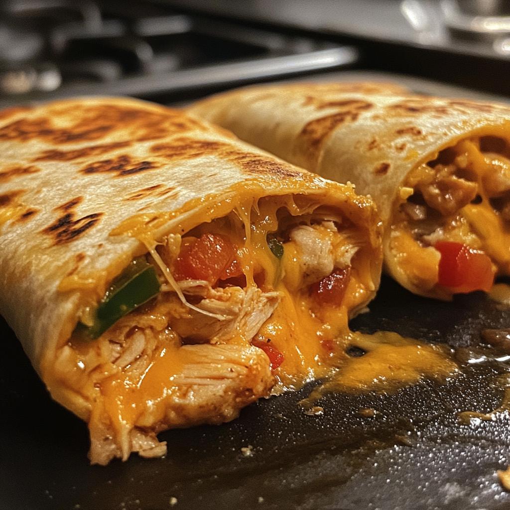 Cheesy Chicken Stuffed Tortillas