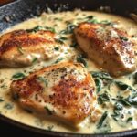 Chicken and Creamy Spinach Skillet