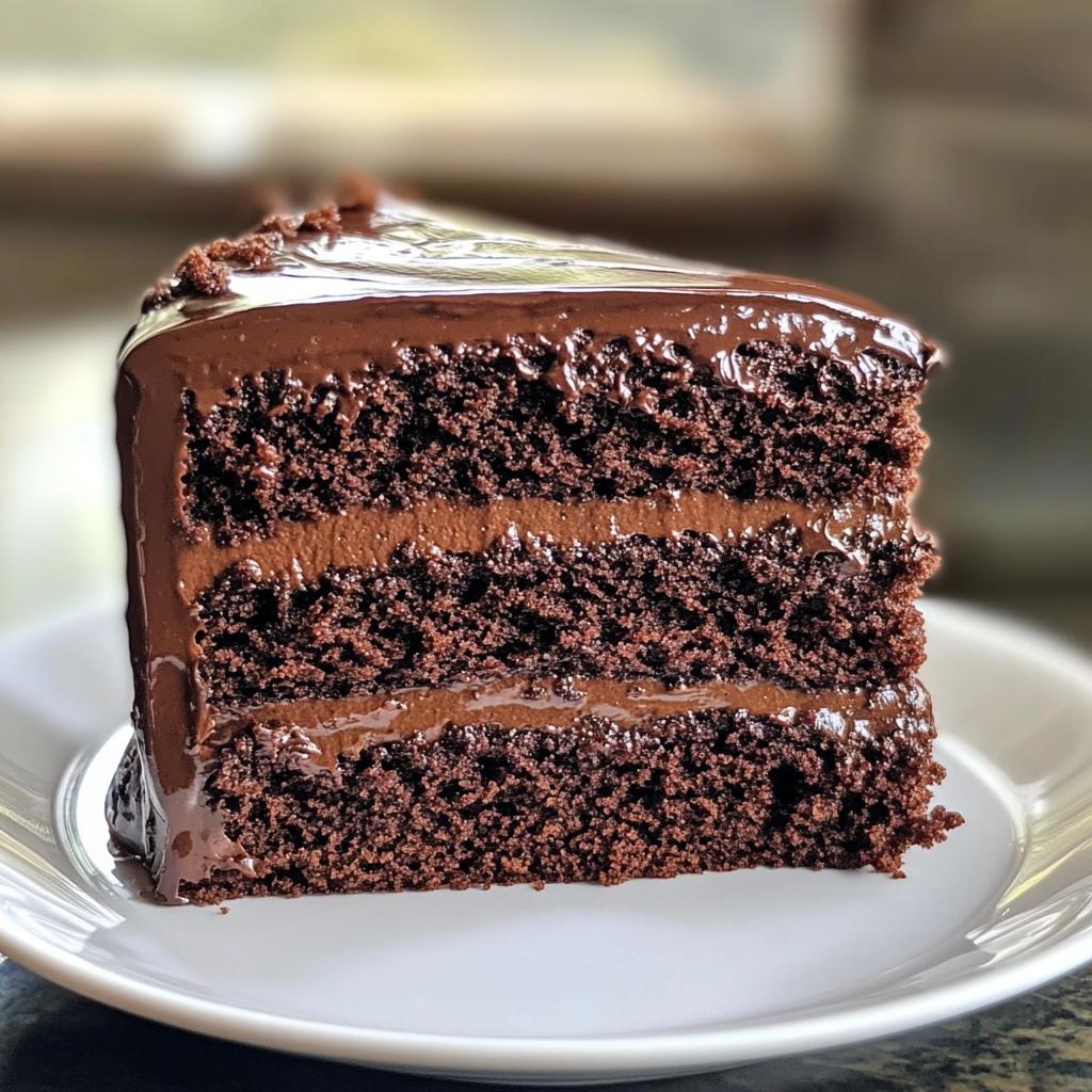 Chocolate Cake with Ganache Frosting
