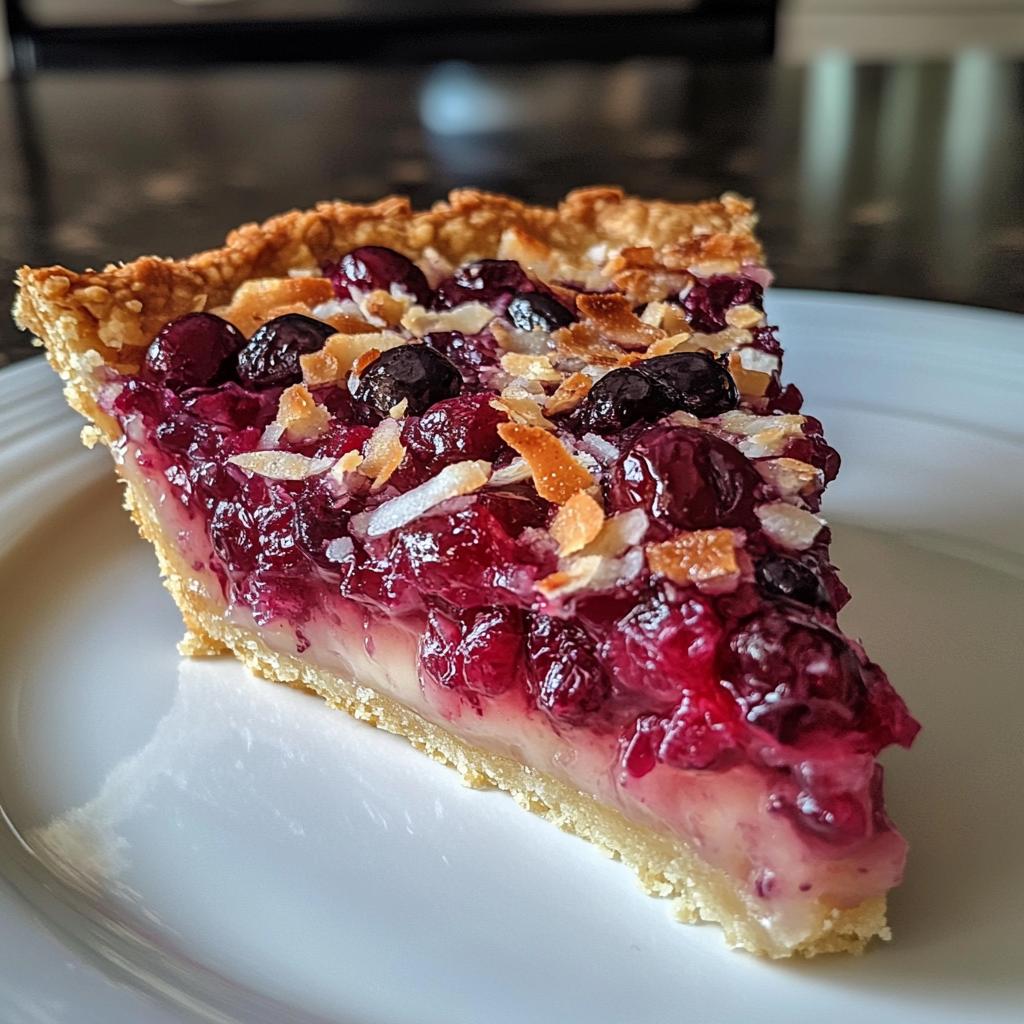 Cranberry Coconut Pie