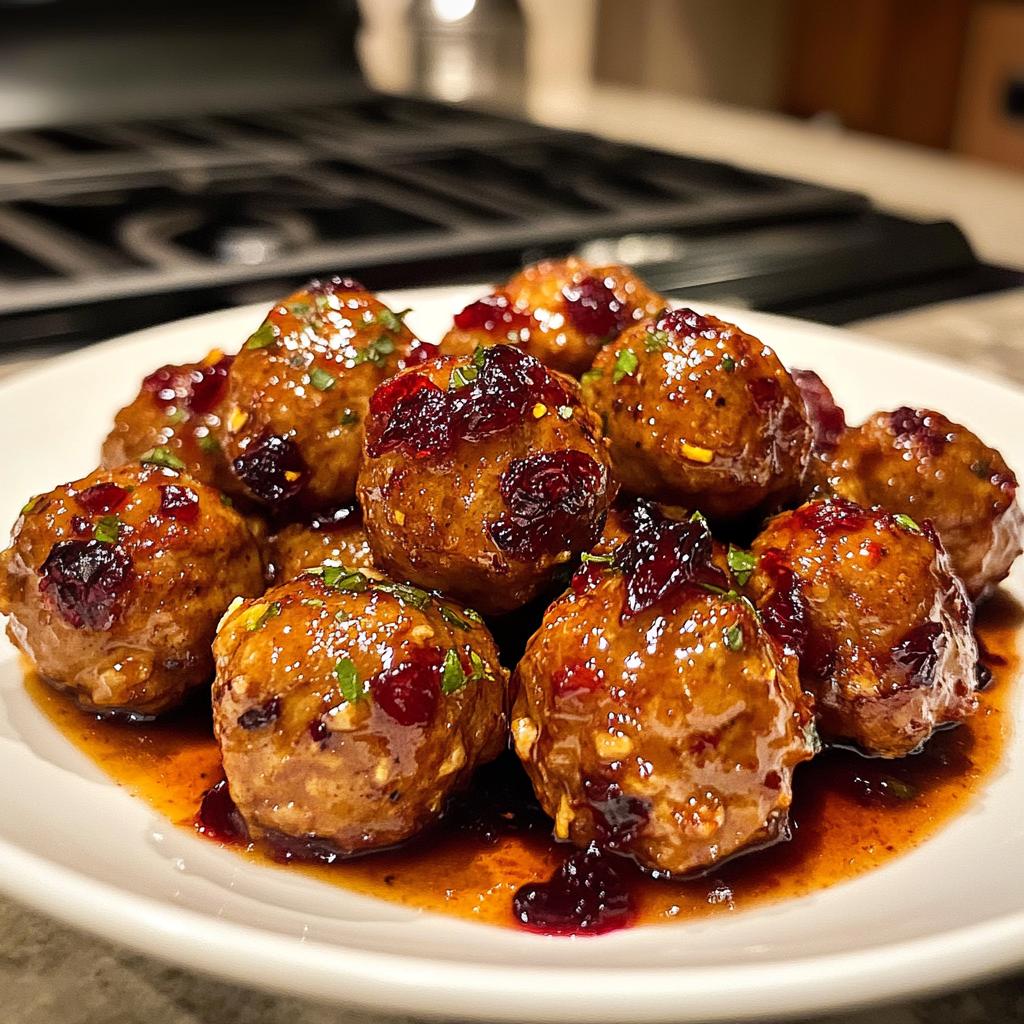 Cranberry Orange Chicken Meatballs