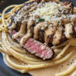 Creamy Cajun Steak Pasta