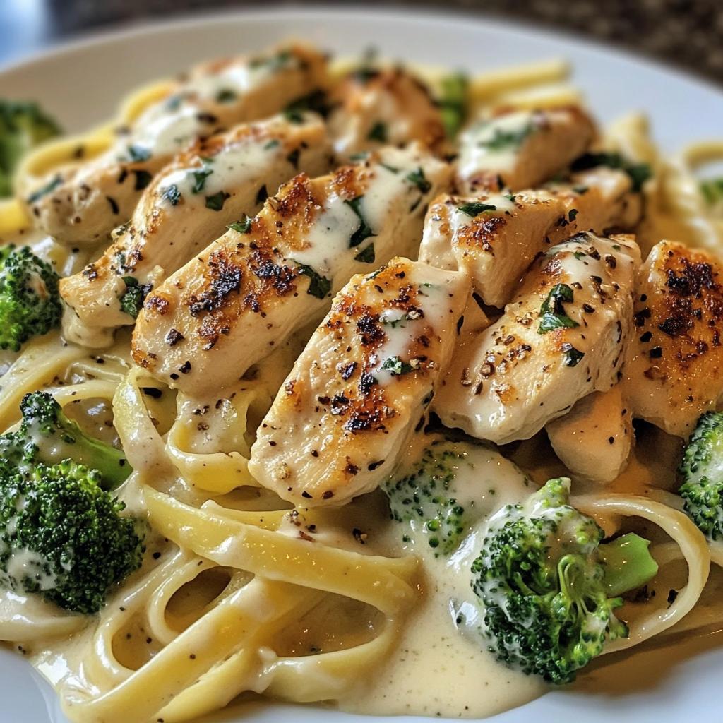 Creamy Chicken Alfredo with Broccoli