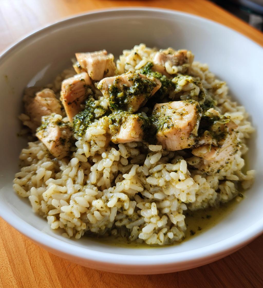 Creamy Chicken and Pesto Rice