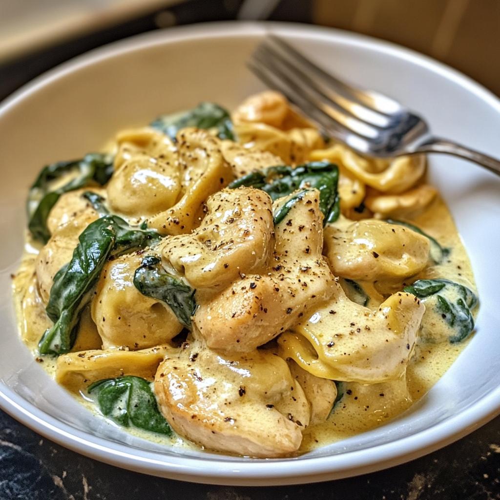 Creamy Chicken and Spinach Tortellini