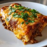 Creamy Garlic Beef Enchiladas