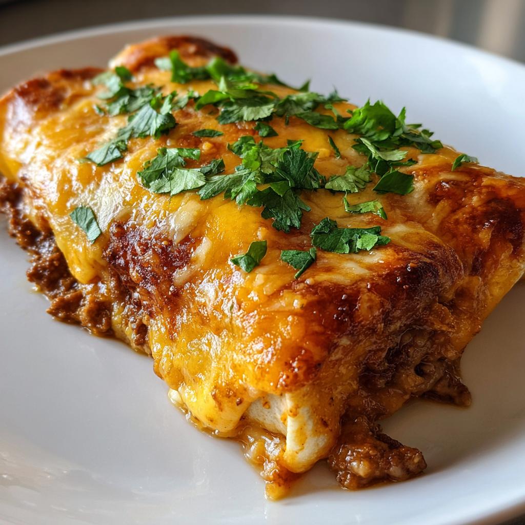Creamy Garlic Beef Enchiladas