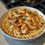 Creamy Garlic Butter Chicken and Rotini in Parmesan Sauce