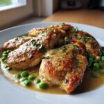 Creamy Garlic Chicken and Peas