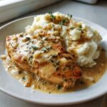 Creamy Garlic Chicken with Mashed Potatoes