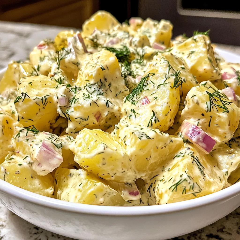 Creamy Potato Salad with Mustard and Dill