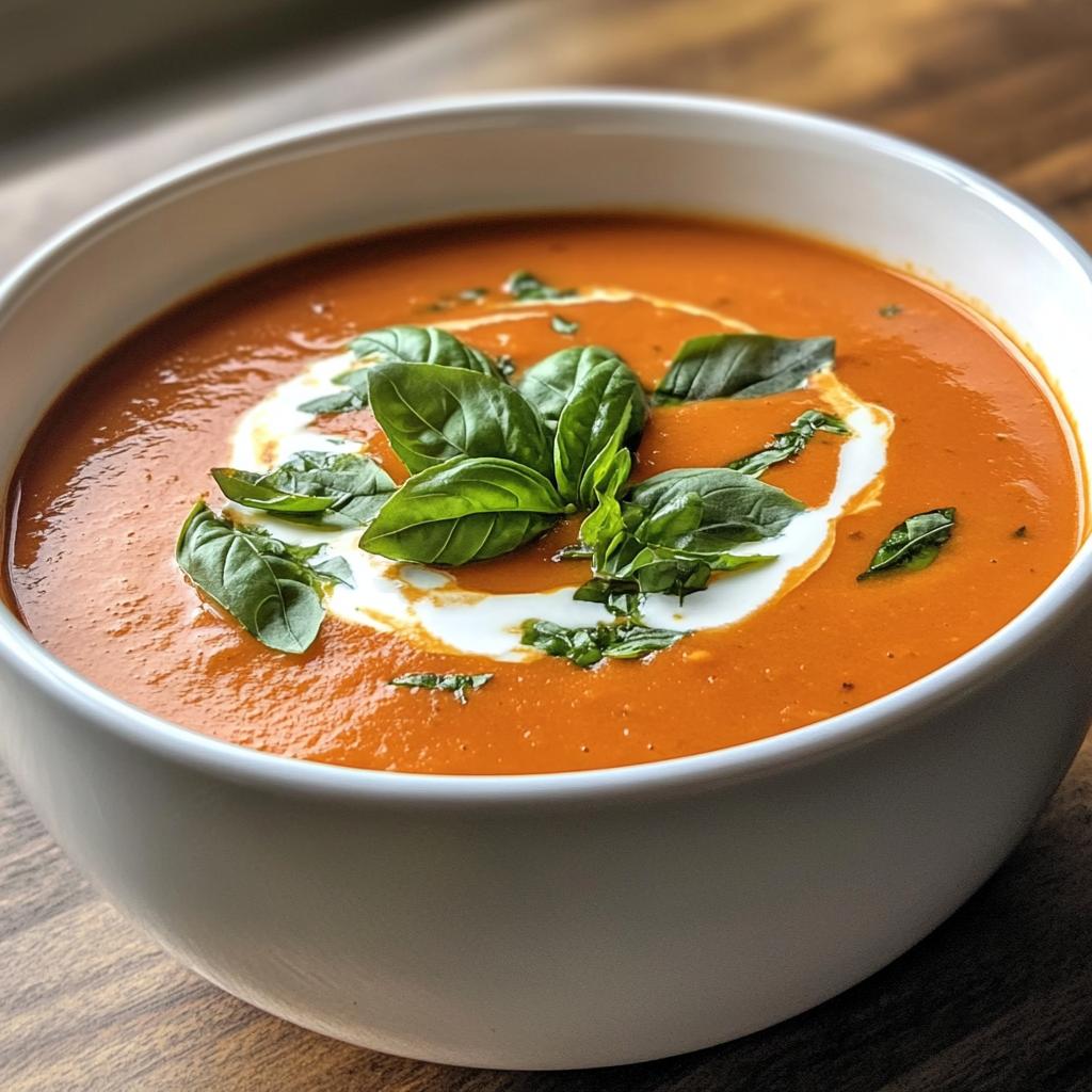 Creamy Tomato Basil Soup comfort food recipe ideas