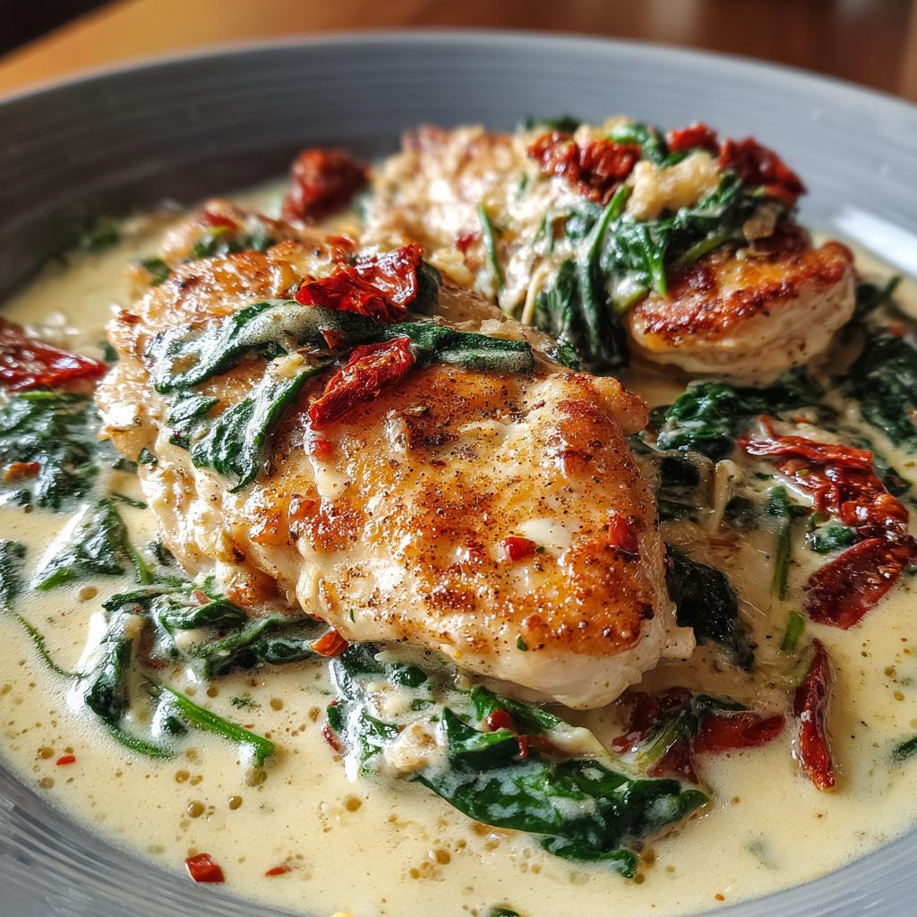 Creamy Tuscan Chicken and Spinach