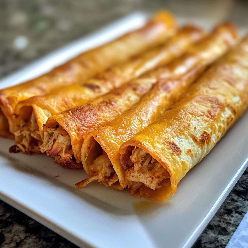 Crispy Chicken Taquitos Golden Crunchy and Packed with Flavor