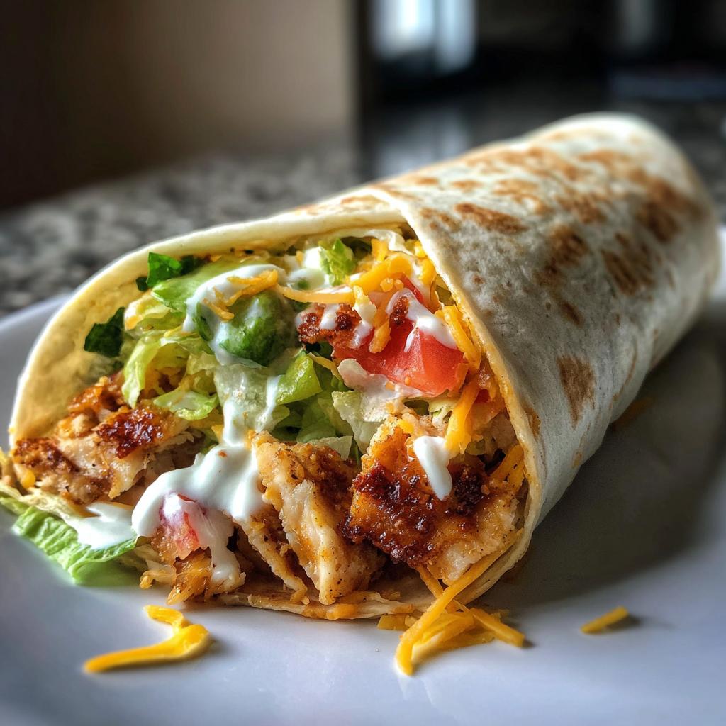 Crispy Honey Chicken Wraps with Ranch