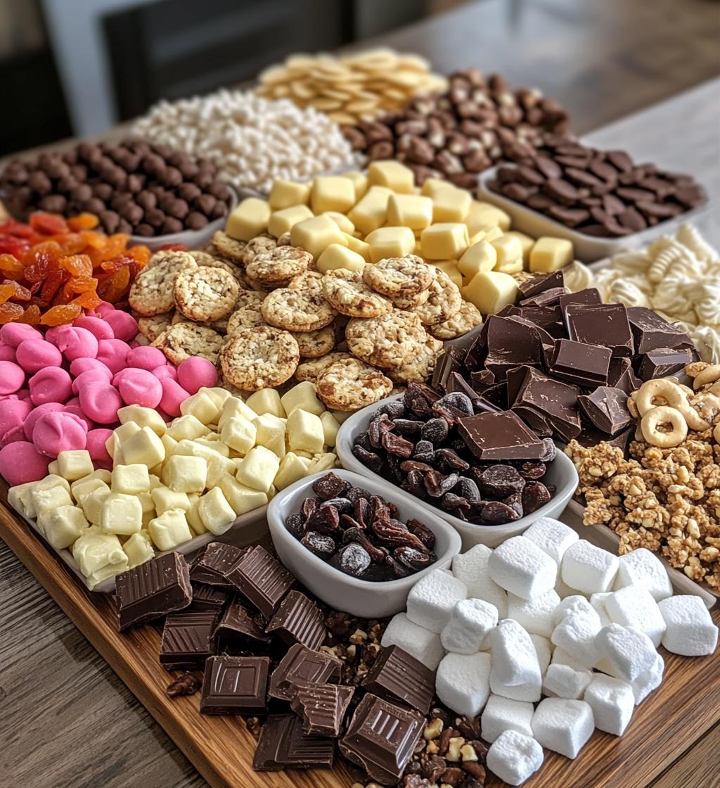 Dessert Charcuterie Board with Chocolates and Cookies