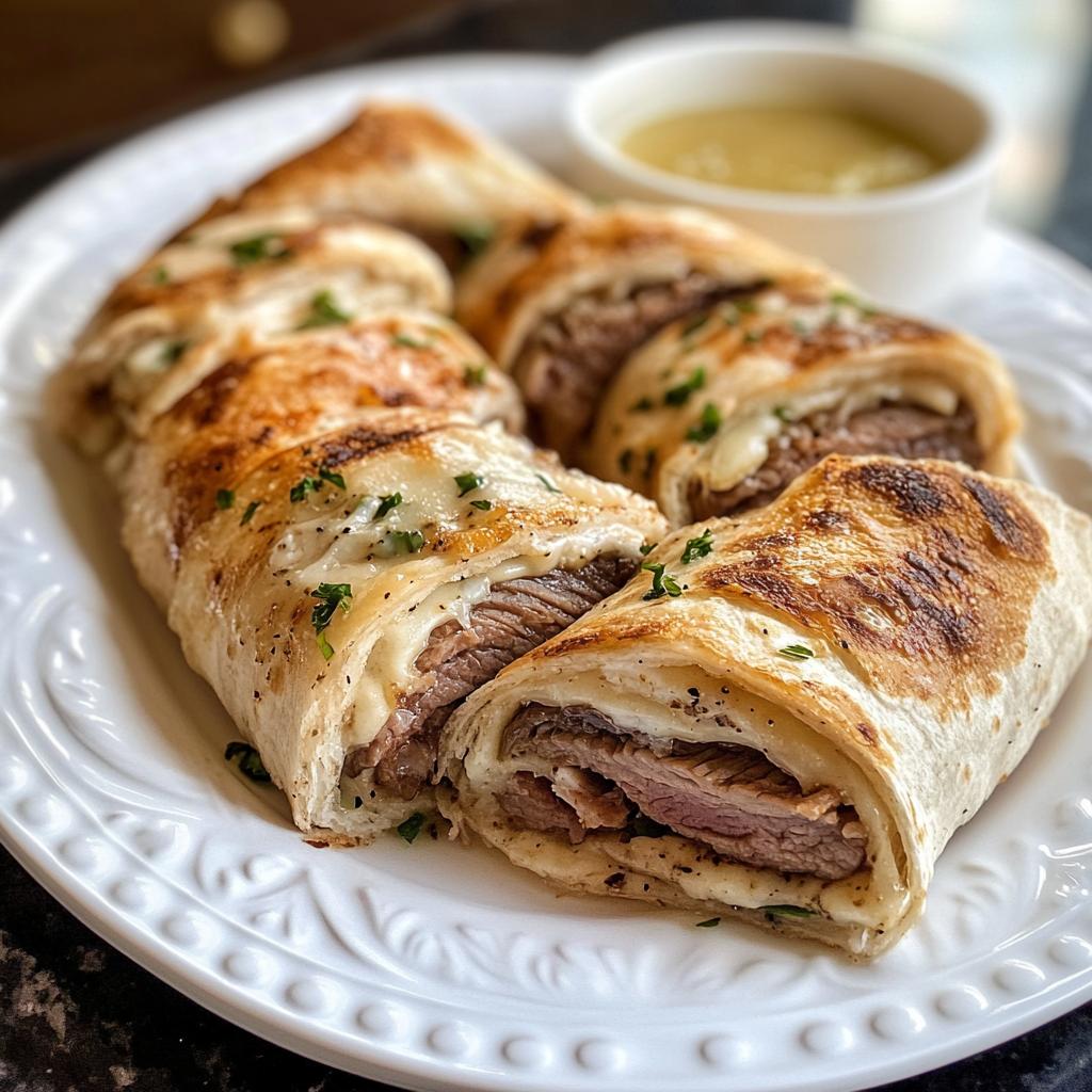 French Dip Tortilla Roll Ups