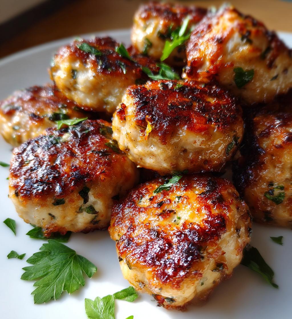 Garlic Herb Chicken Meatballs