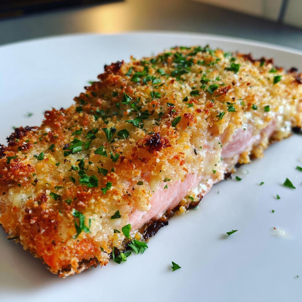 Garlic Parmesan Crusted Salmon