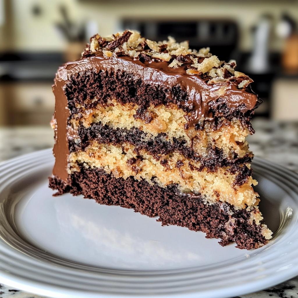 German Chocolate Cake with Coconut Filling