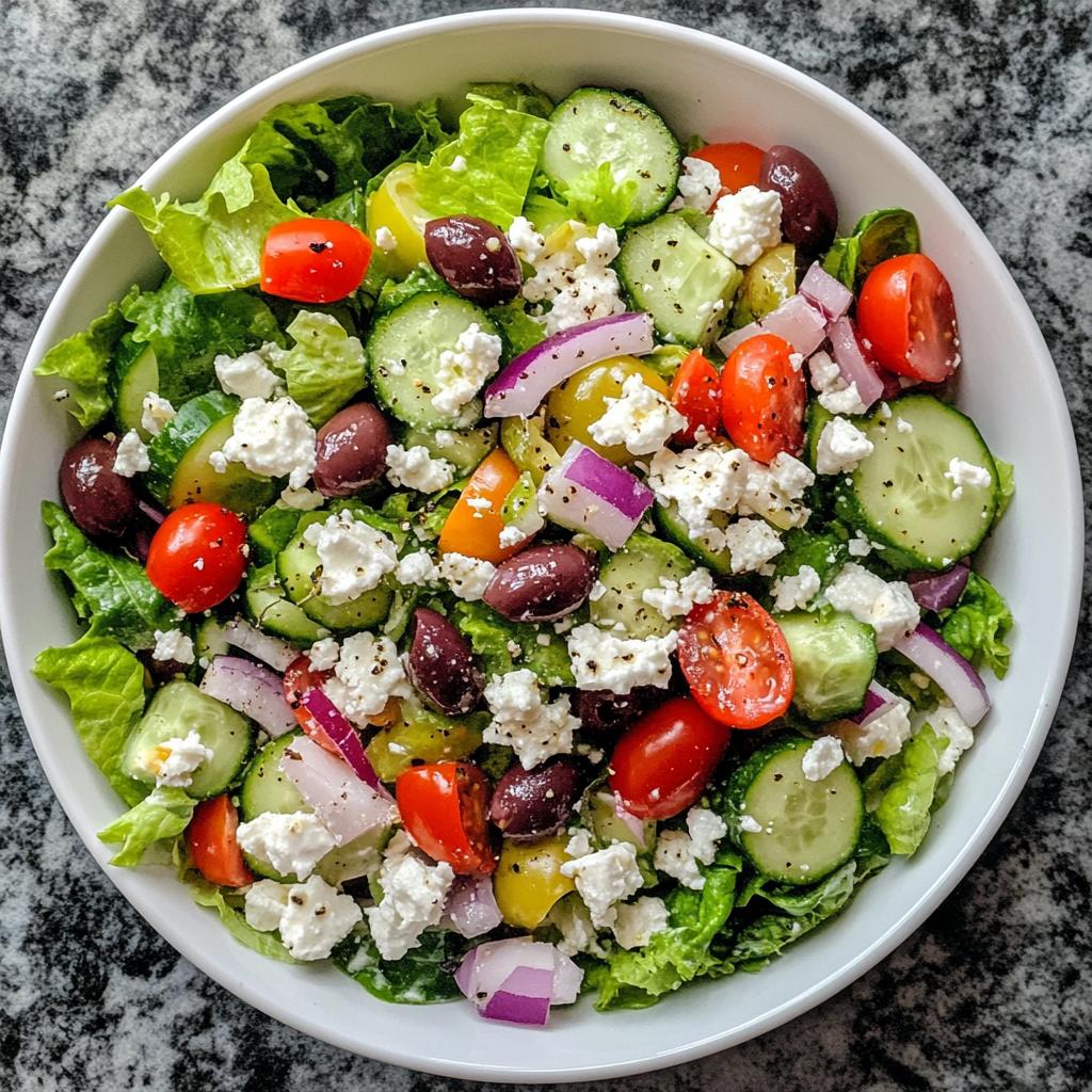 Greek Chopped Salad with Yogurt Dressing