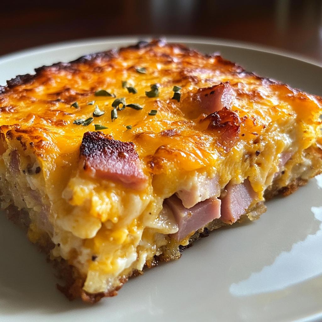 Hash Brown Ham Breakfast Casserole