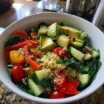 Healthy Dinner Bowl with Quinoa and Veggies
