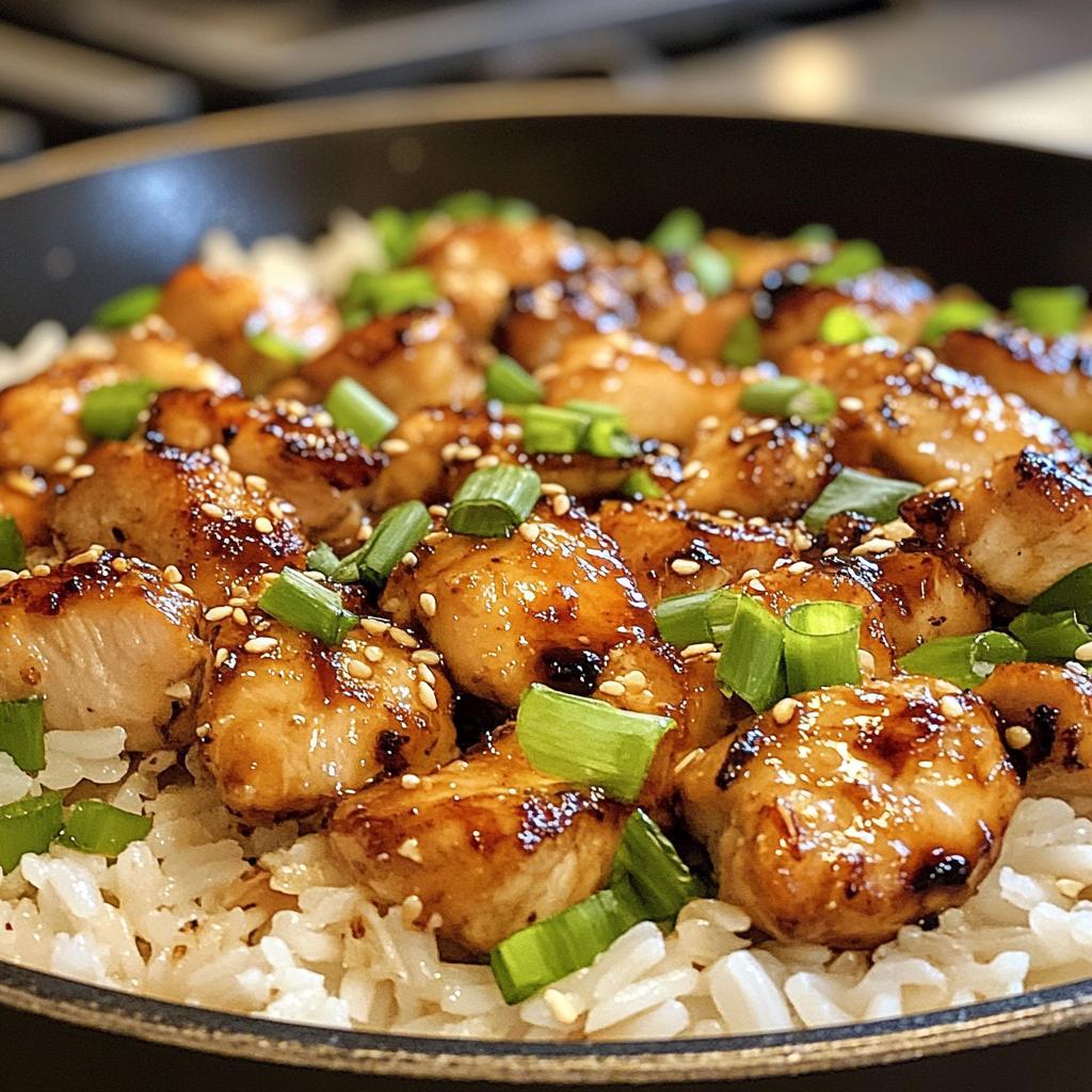 Honey Garlic Chicken and Rice Skillet