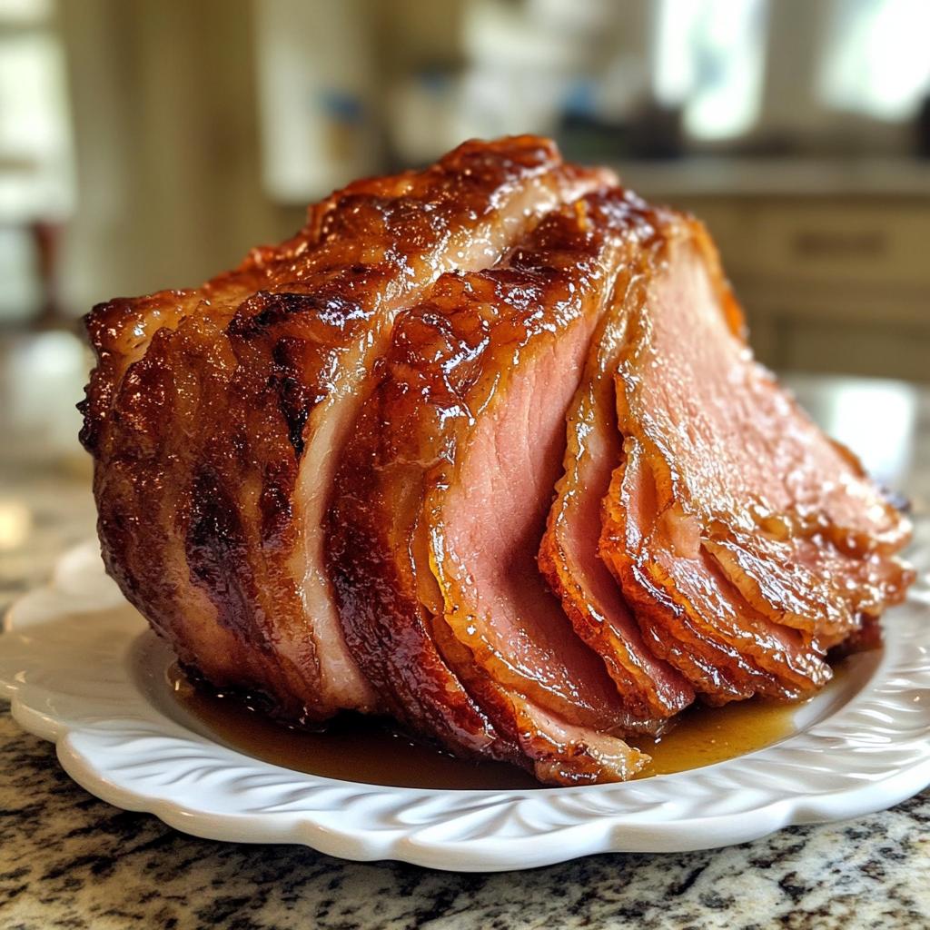 Honey-Glazed Ham (often replaced with beef or chicken alternatives for halal options)