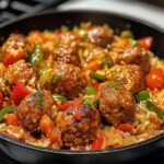 Jambalaya Meatballs with Peppers
