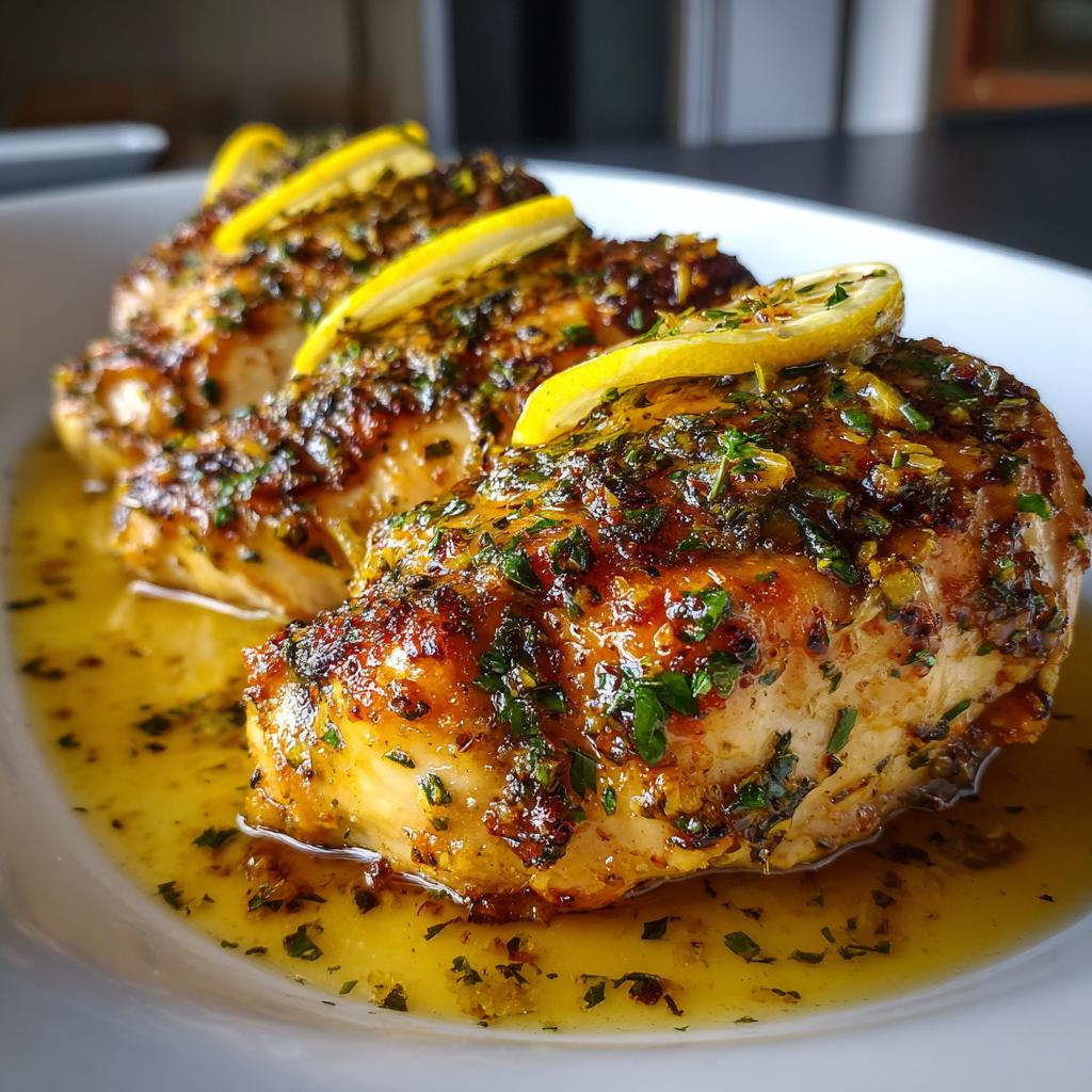 Juicy Lemon Garlic Chicken Bake