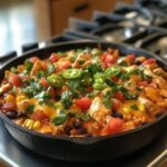 Loaded Chicken Nacho Skillet