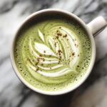 Matcha Latte with Honey and Almond Milk