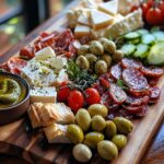 Mediterranean Charcuterie Board with Olives and Feta