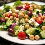 Mediterranean Salad with Feta and Chickpeas