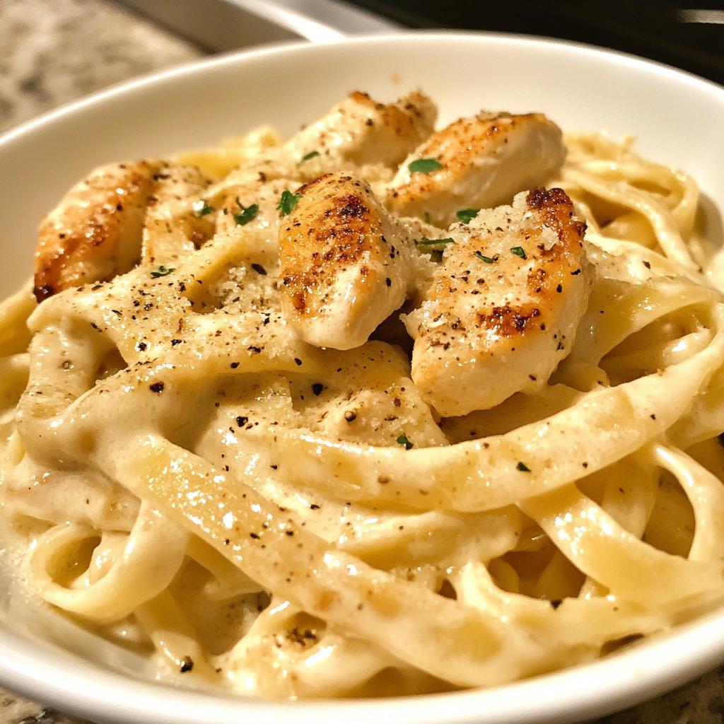 One Pot Chicken Alfredo Pasta