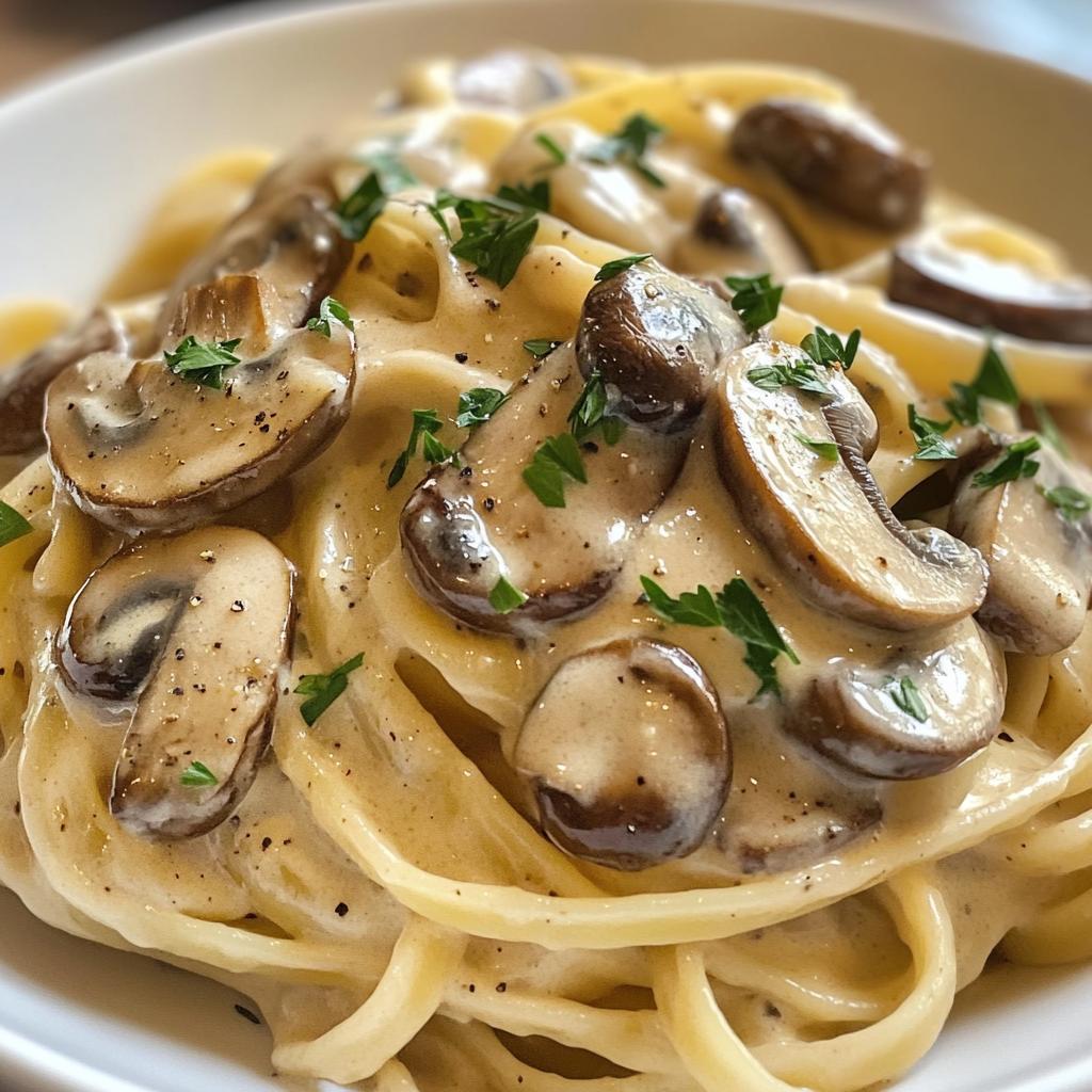 One-Pot Creamy Mushroom Herb Pasta