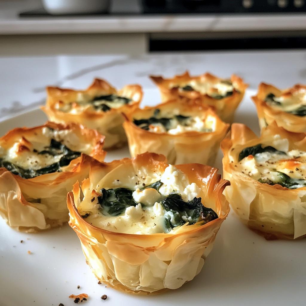 Phyllo Cups with Spinach and Cheese