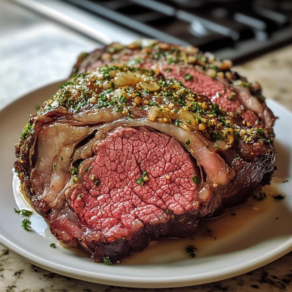 Prime Rib Roast with Garlic Butter