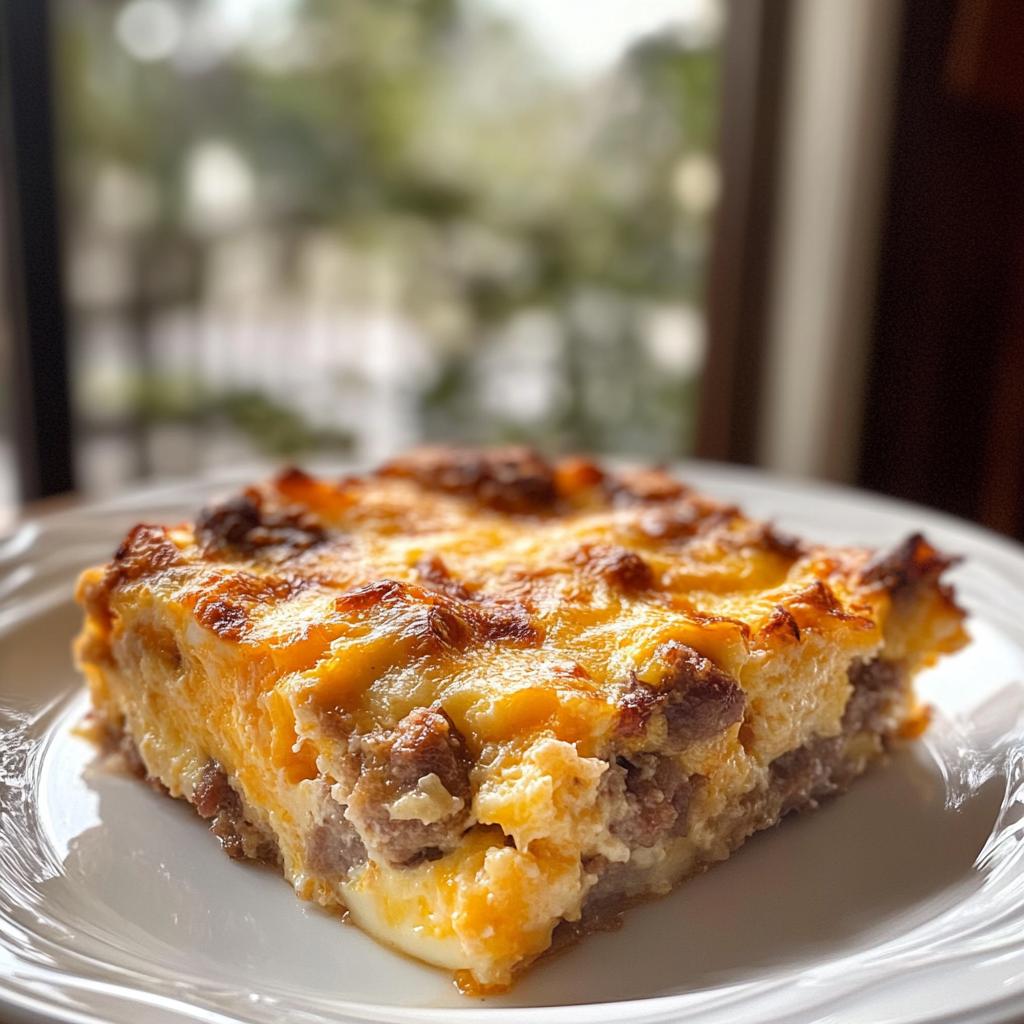 Sausage Egg and Cheese Breakfast Casserole