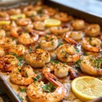 Sheet Pan Garlic Butter Shrimp easy dinner recipes
