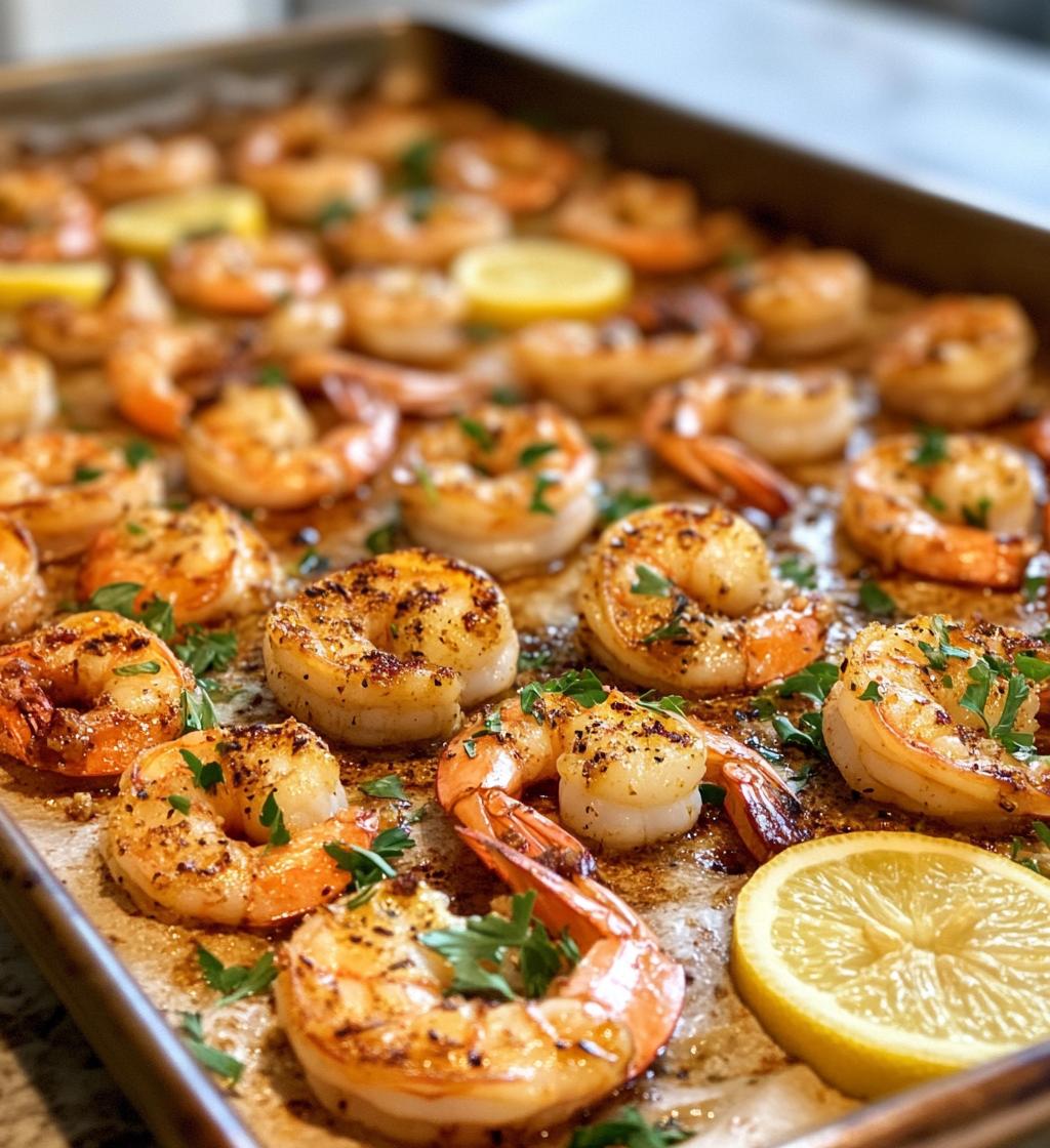 Sheet Pan Garlic Butter Shrimp easy dinner recipes