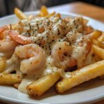 Shrimp Alfredo with Parmesan Fries