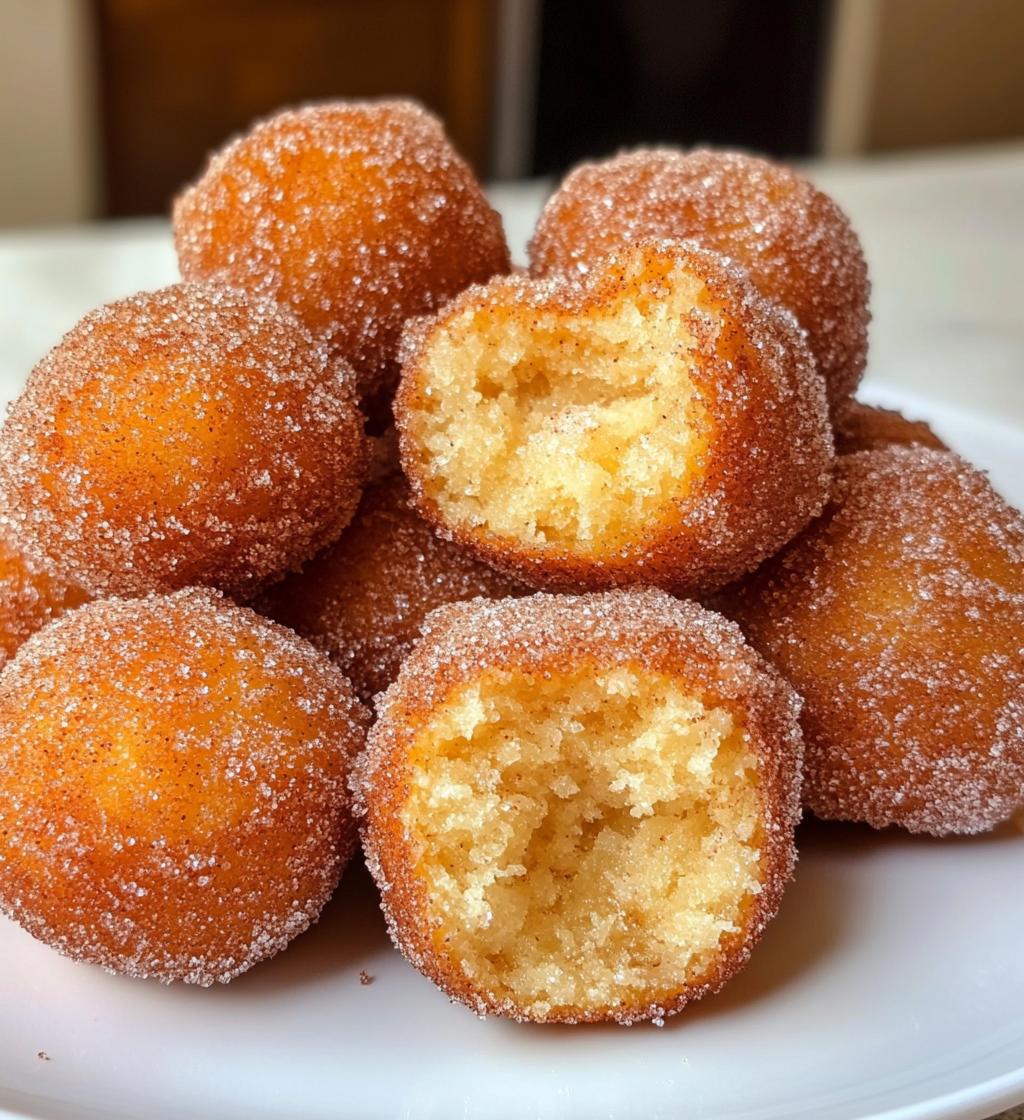 Soft Cinnamon Sugar Donut Holes