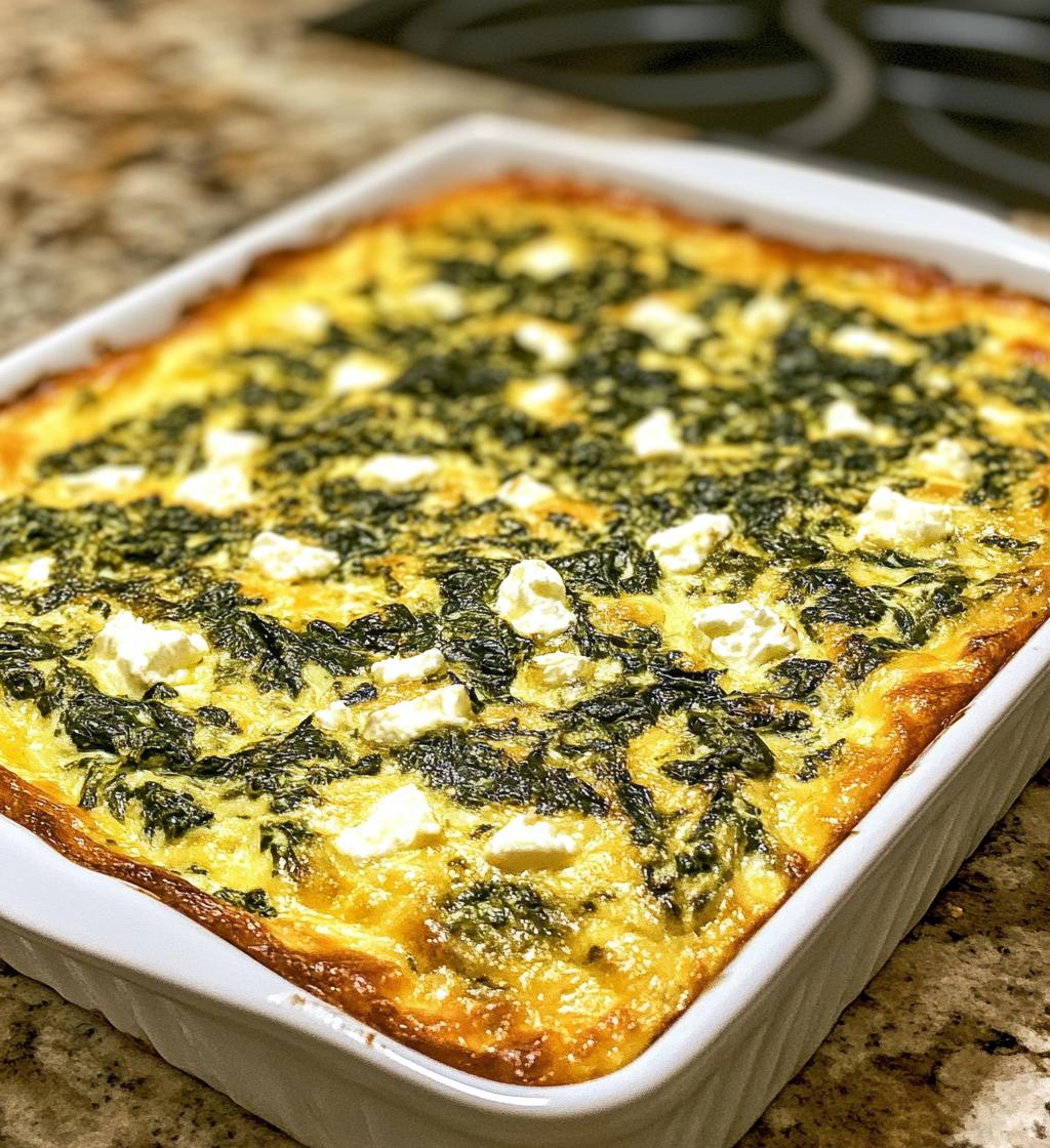 Spinach and Feta Breakfast Casserole