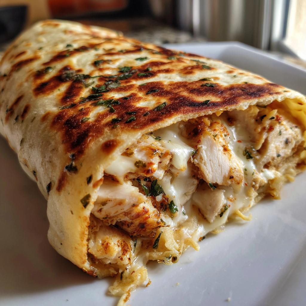 These Garlic & Cheese Chicken Wraps Go Viral Every Time