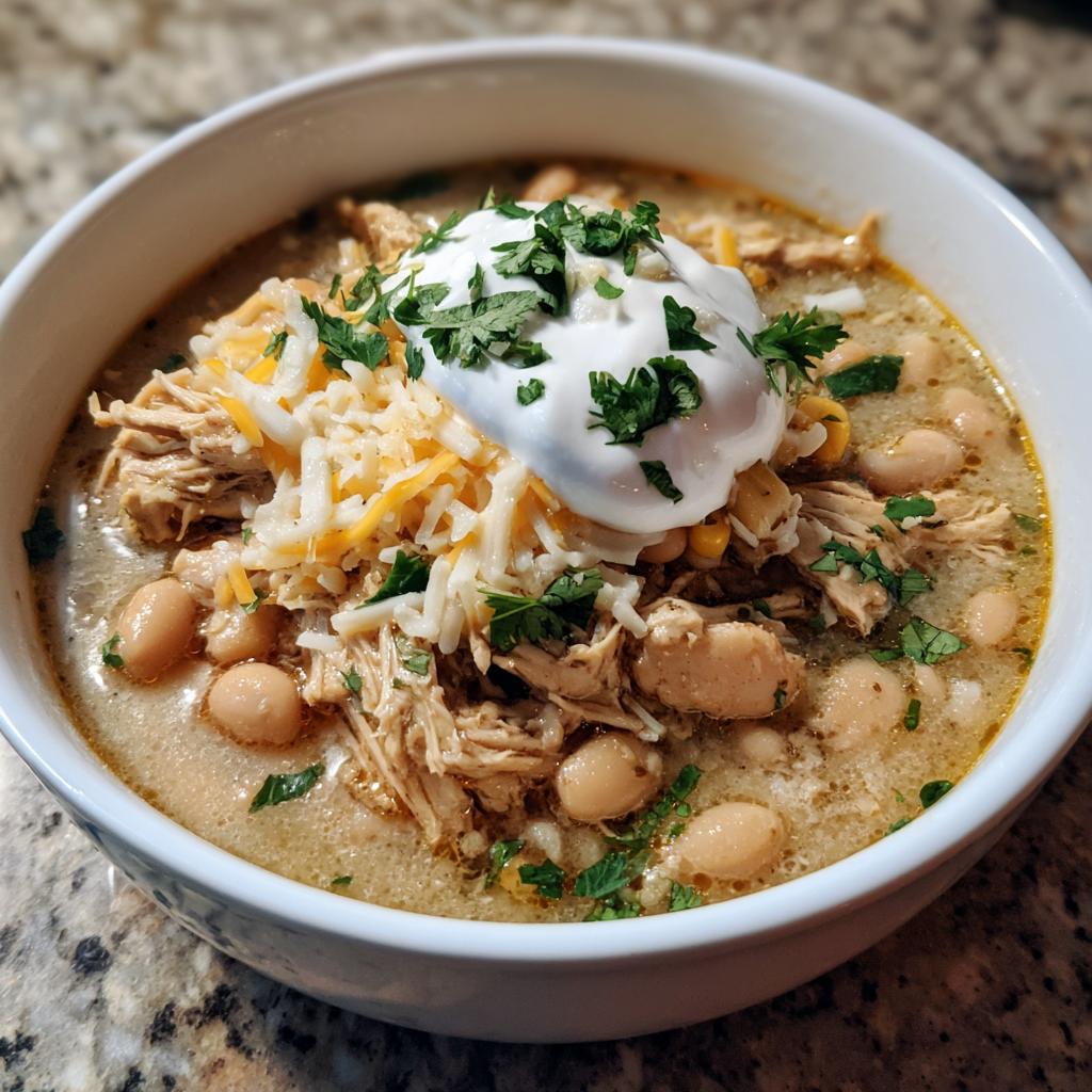 White Chicken Chili Slow Cooker Style